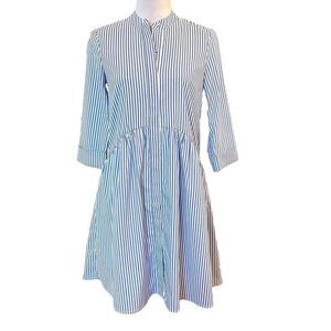 TUCKERNUCK Blue Stripe Royal Shirt Dress Size XXS